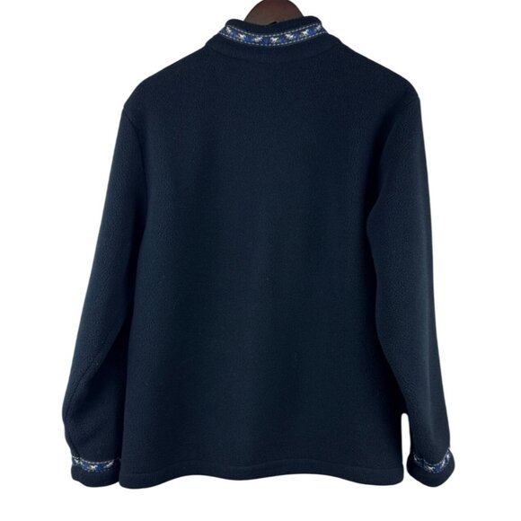 State Line Tack Women's Fleece Jacket Black Full Zip Equestrian Horse Large USA - Picture 5 of 9